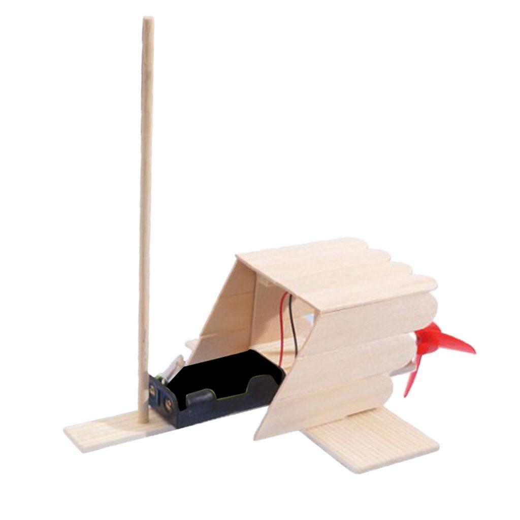 DIY Assembled Wind Turbine Model Boat Physic Student Science Educational Toy