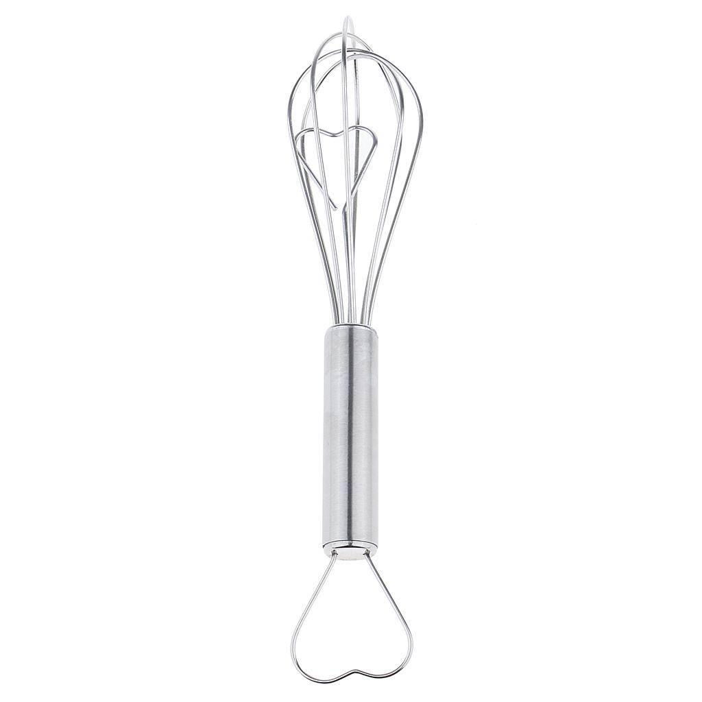Silver Metal Heart Shaped Cream Milk Egg Beater Hand Whisk Wedding Favors