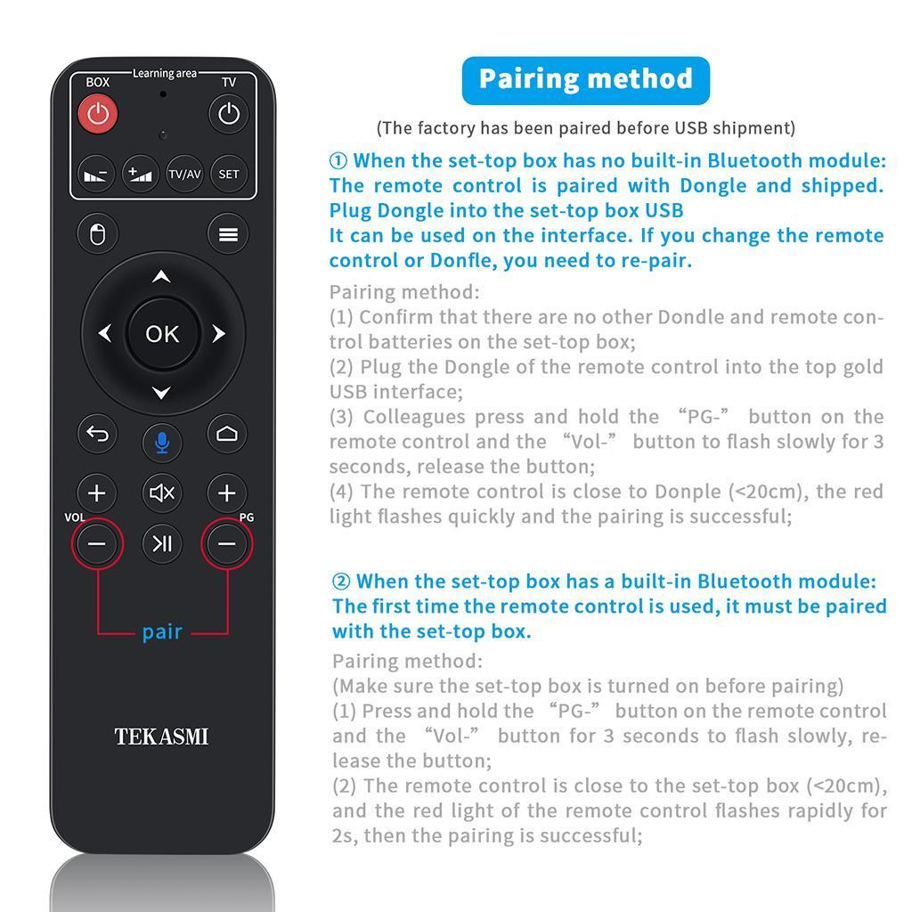 Q9-BA Voice Control 6 Key IR Keyboard Remote Control For Smart TV