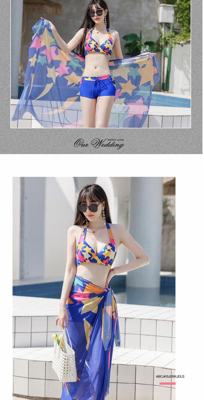 Set Bikini Đùi Kèm Khăn Choàng Cao Cấp