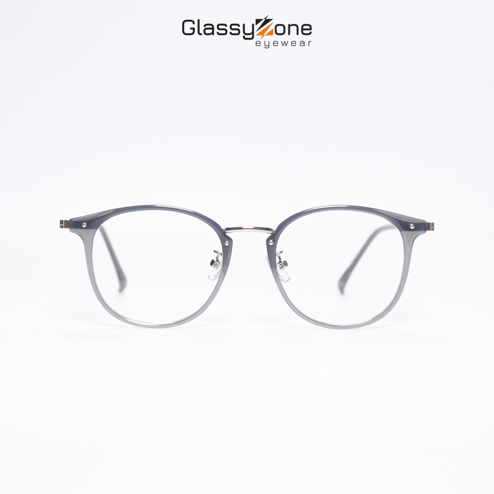 Gọng kính cận, Mắt kính giả cận nhựa dẻo Form tròn Uniex Nam Nữ Ratih - GlassyZone