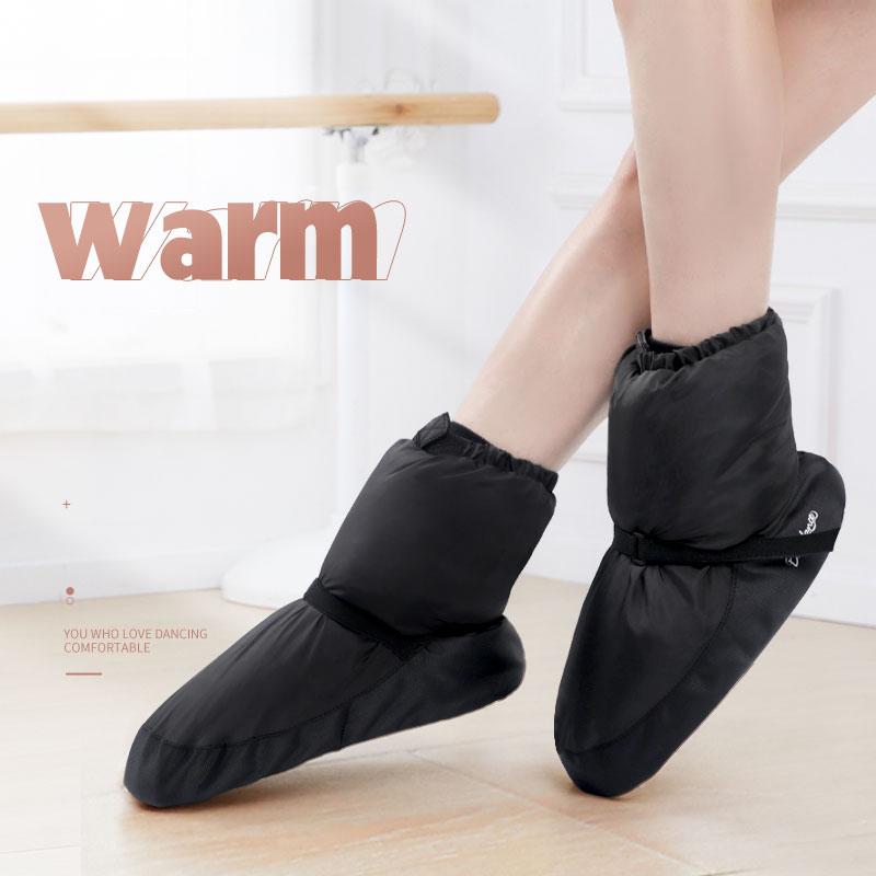 Giày múa ba lê giày dan nhảy ấm áp boots boots giày bốt mùa đông khởi động giày huấn luyện Color: Grey Shoe Size: L 38-39