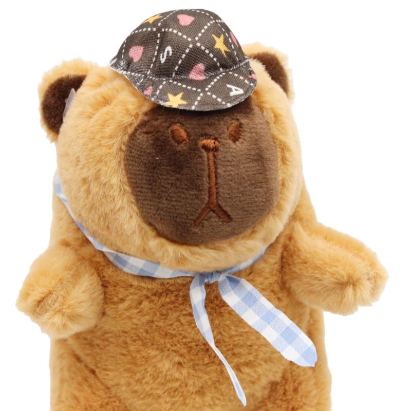 Móc Khóa Thú Bông Capybara Đội Nón 10 cm - ZooZoo 1085 (Màu Khăn Choàng Giao Ngẫu Nhiên)