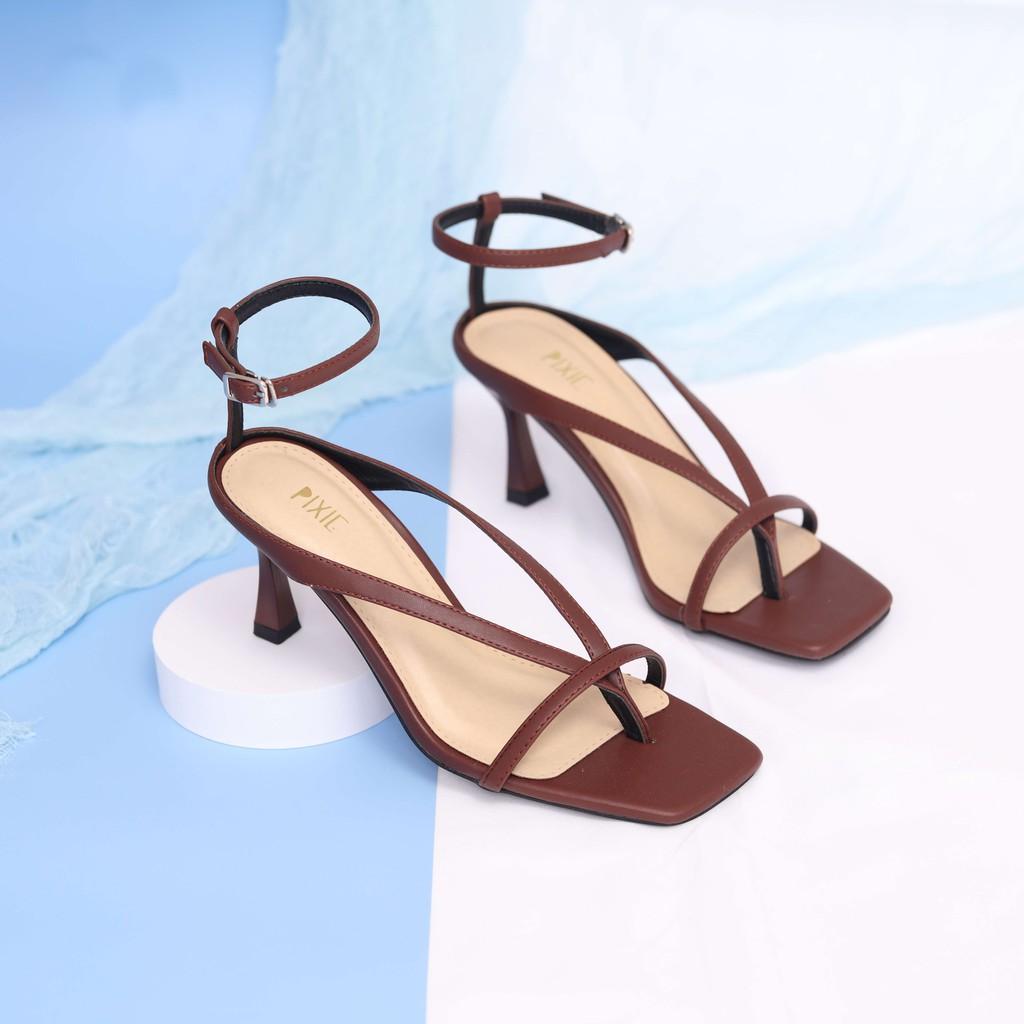 Giày Sandal Cao Gót 7cm Xỏ Ngón Pixie X730