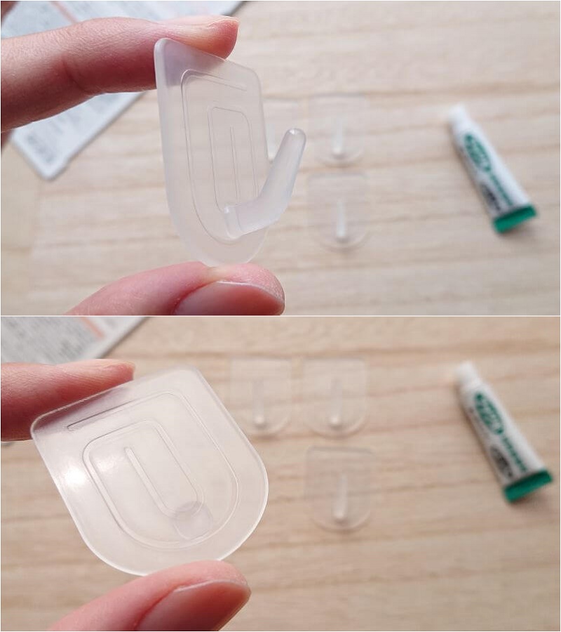 Set 04 móc dính + tuýp keo dán Kokubo Hook size S - Hàng nội địa Nhật Bản nhập khẩu chính hãng