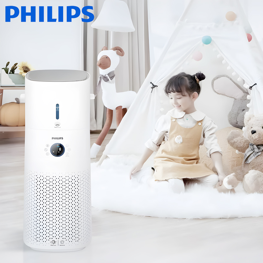 Máy lọc không khí kiêm máy tạo độ ẩm 2 trong 1, công nghệ hiện đại NanoCloud. Thương hiệu Hà Lan cao cấp Philips - AC3737/00. Hàng chính hãng