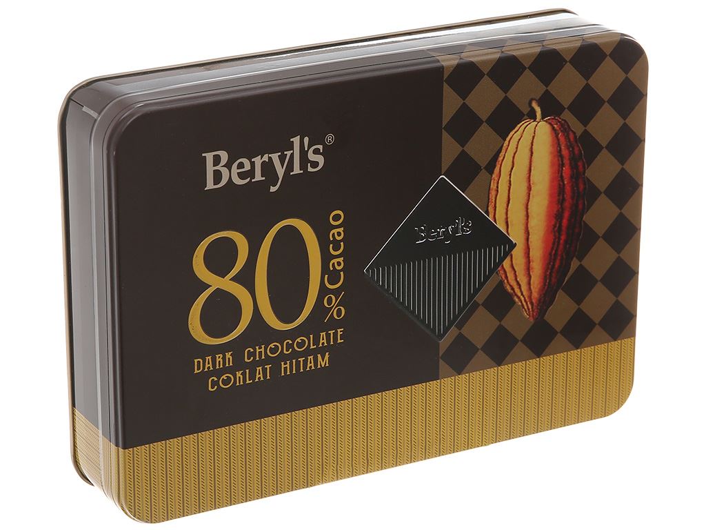 Socola  Beryl's đắng 80% ( Beryl's 80% Cacao Dark Chocolate ) 108g