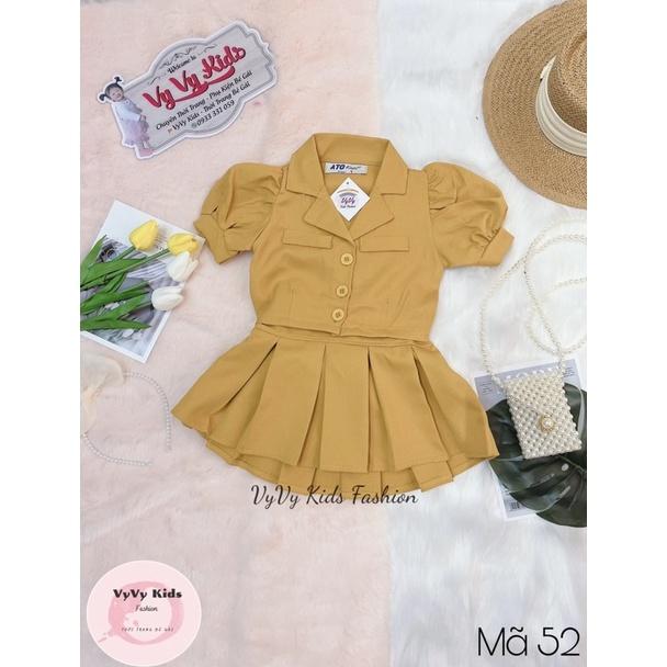 Set bé gái, đồ bé gái, set vest bé gái chân váy thời trang VyVy Kids Fashion