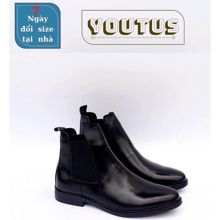 Chelsea boots Classic nam,giày nam da bò nguyên tấm YouTus