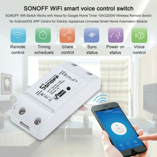 Công tắc wifi - Công tắc điều khiển từ xa qua mạng wifi cho Nhà thông minh - Sonoff Basic R2