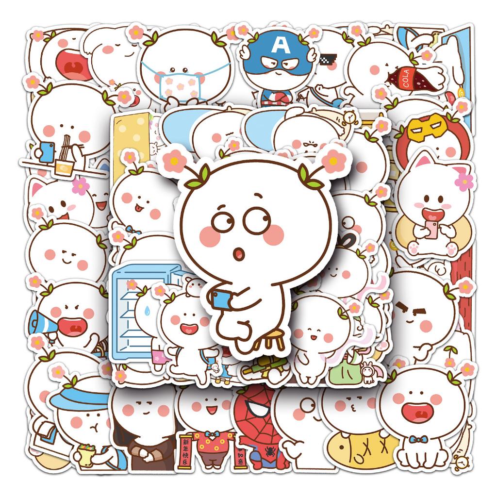 Sticker CHIBI NHỊ HOA 2 hoạt hình cute trang trí mũ bảo hiểm,guitar,ukulele,điện thoại,sổ tay,laptop-mẫu S123