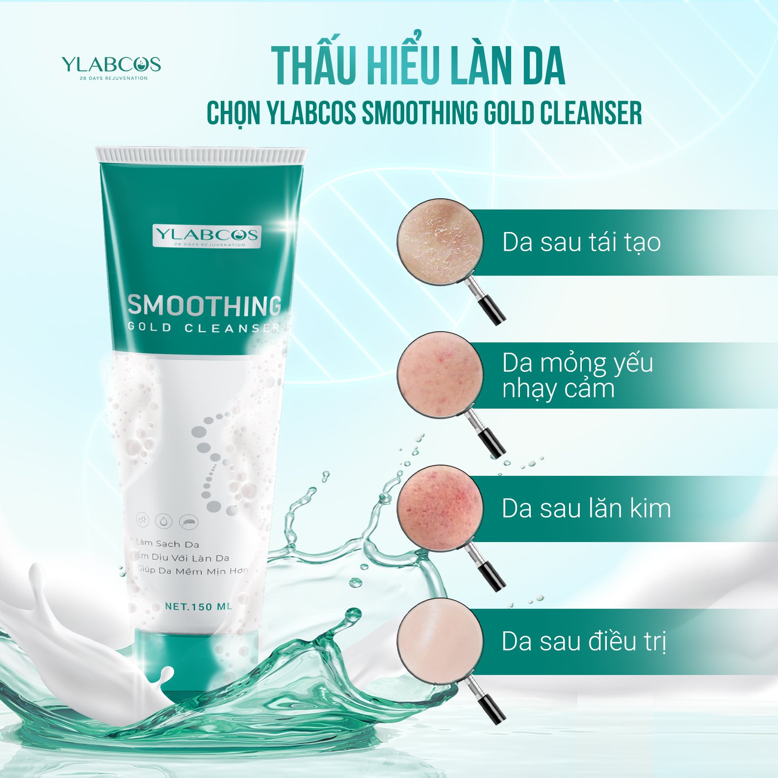 Sữa Rửa Mặt Vàng - Smoothing Gold Cleanser