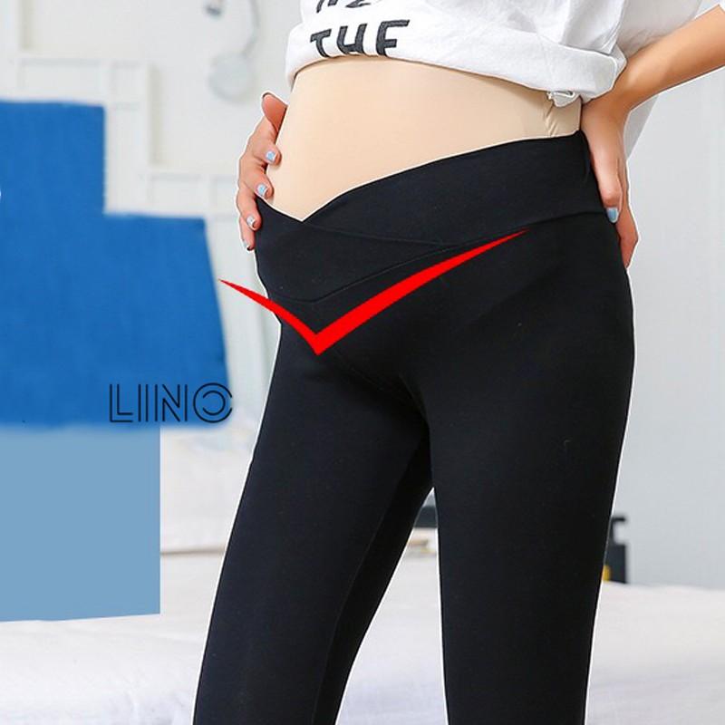 Quần legging bầu cạp chéo