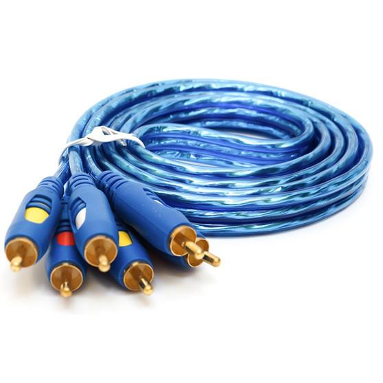 Dây Loa AV 6 Đầu Hoa Sen RCA Dài 1.5M Chống Nhiễu