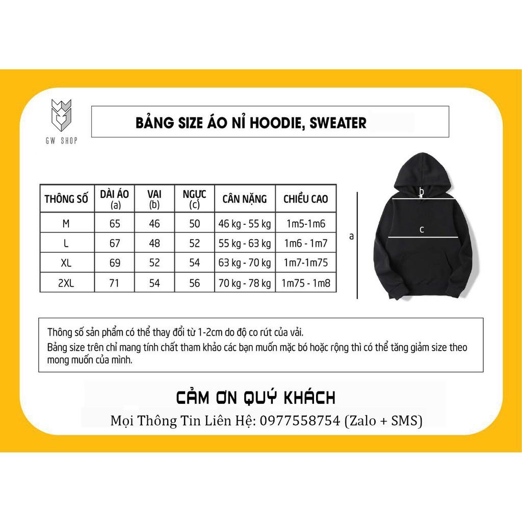 Áo Sweater nam nữ , hoodie nam nữ form rộng Unisex Now Hà Nội tinh tế, áo khoác da cá đen trắng - GW Shop