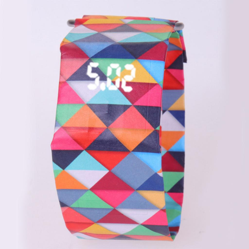 Adult Kids Digital LED Waterproof Paper Wrist Watch