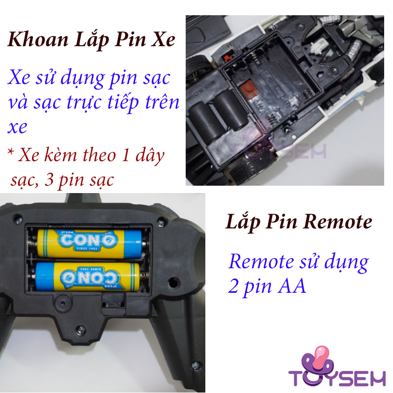 Xe cảnh sát đồ chơi biến hình robot điều khiển bằng remote dùng pin sạc, Xe đồ chơi mô hình, Quà tặng sinh nhật cho bé