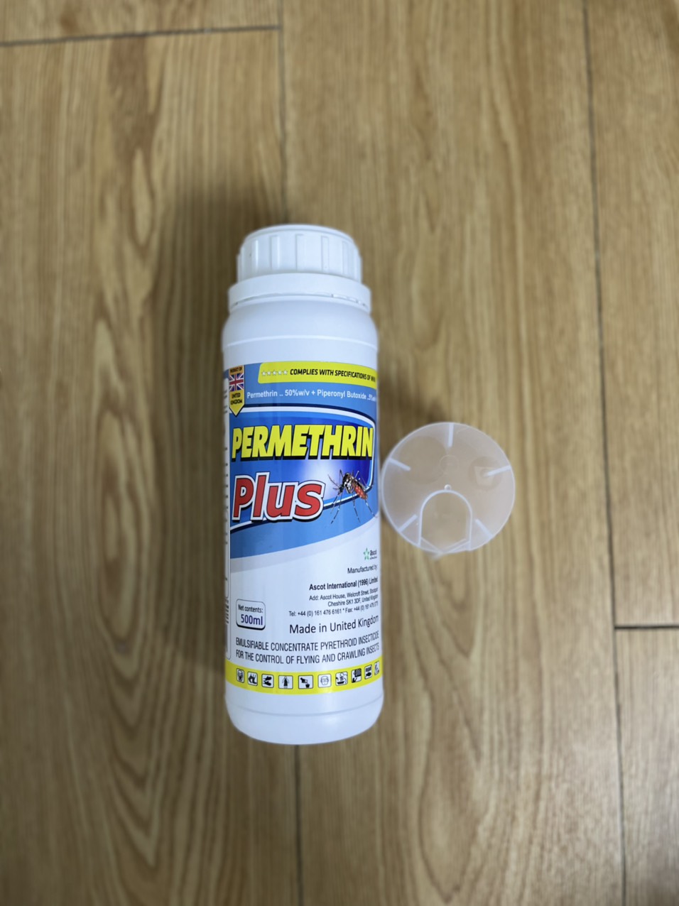 Thuốc diệt côn trùng Permethrin Plus 55EC chai 1 lít tác dụng mạnh với ruồi, muỗi, kiến, gián...