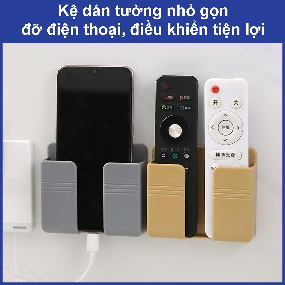 Kệ dán tường để điện thoại điều khiển thông minh, kệ dán tường đa năng sạc điện thoại tiện lợi màu ngẫu nhiên