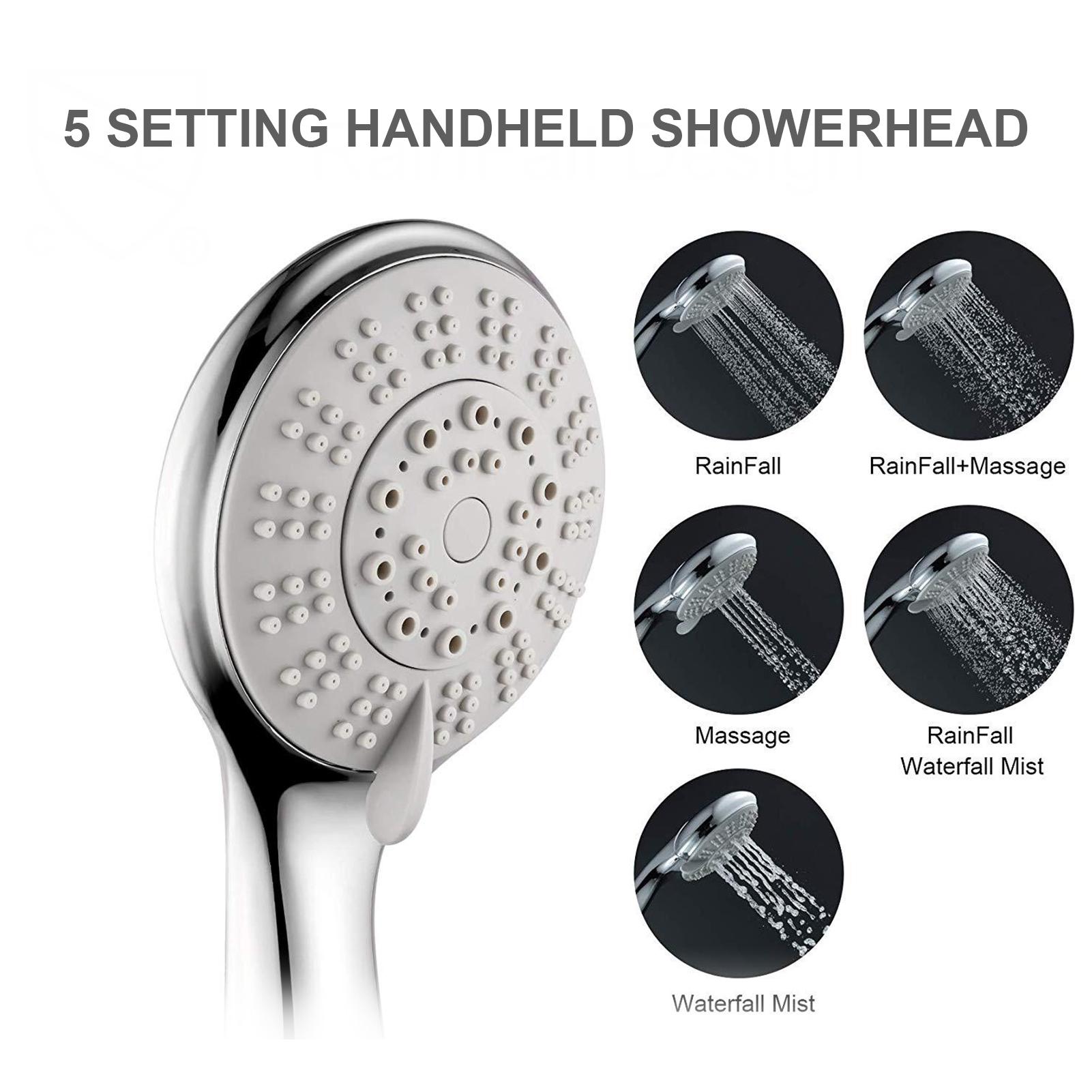 Vòi sen 5 chế độ và giá đỡ vòi hoa sen