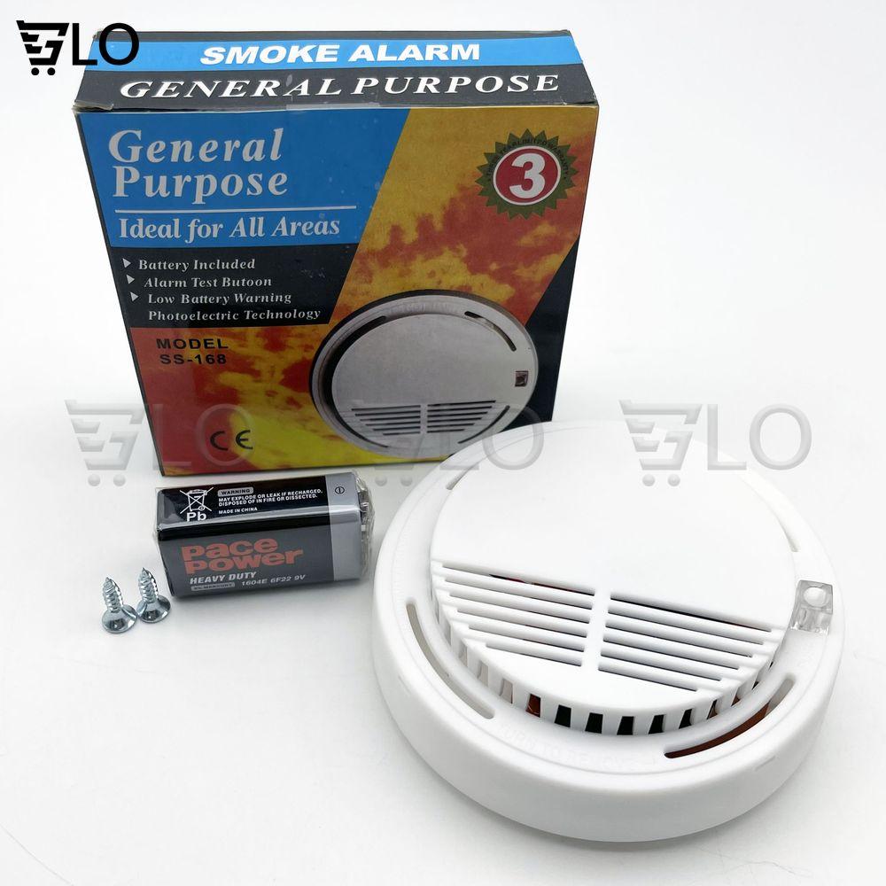 Máy Báo Cháy Smoke Alarm Kèm Pin 9V