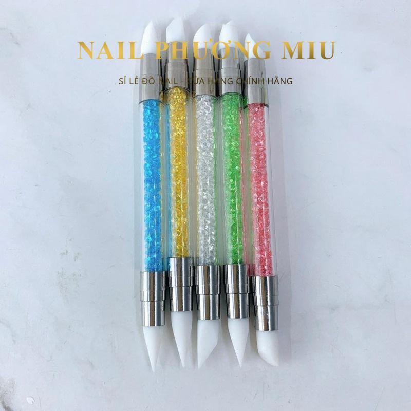 Bút Silicone Đa Năng Hai Đầu, Bút Nặn Hoa, Đẩy Sticker, Dán Foil, Chỉnh Hình Gel Nữ Women Sơn Gel
