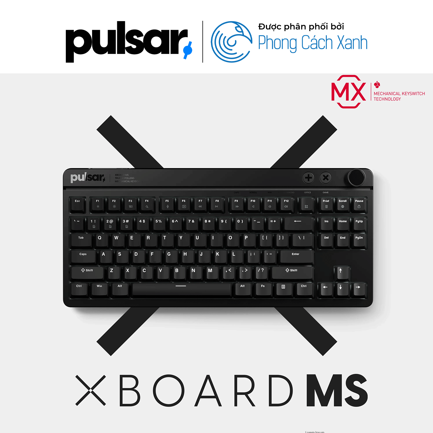 Bàn phím cơ Pulsar Xboard MS TKL ANSI - 8K Polling Rate - Hàng Chính Hãng