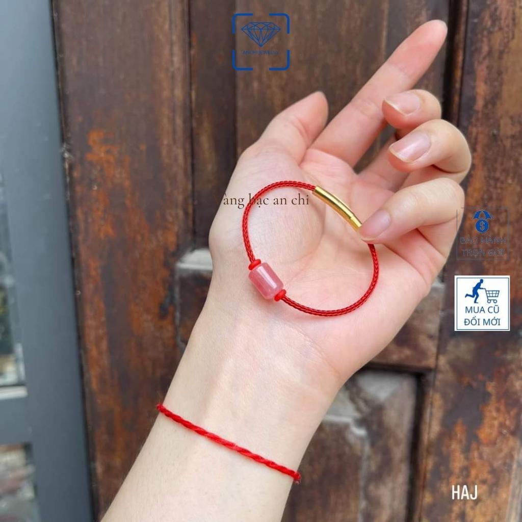 Vòng dây cáp lu thống đào hoa may mắn hanh thông ( hỏa, thổ),Anchi jewelry