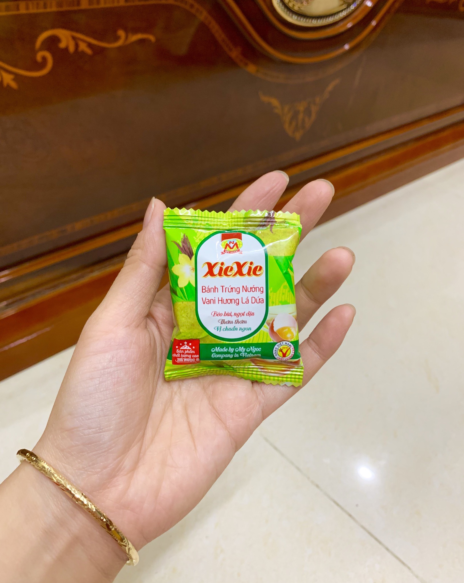 1 kg-1 Bánh trứng nướng XieXie VANI hương LÁ DỨA sữa tươi MỸ NGỌC