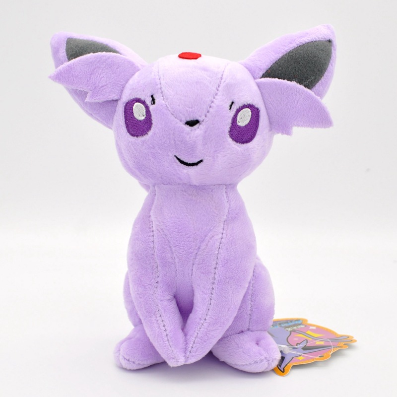 Gấu Bông Pokemon Eevee (Eevui) Espeon Hệ Siêu Linh (20Cm---30Cm) Nguyên Tem Nguyên Tag (Tặng Kèm 1 Ví Da 12 Ngăn Đựng Thẻ ATM, CCCD)