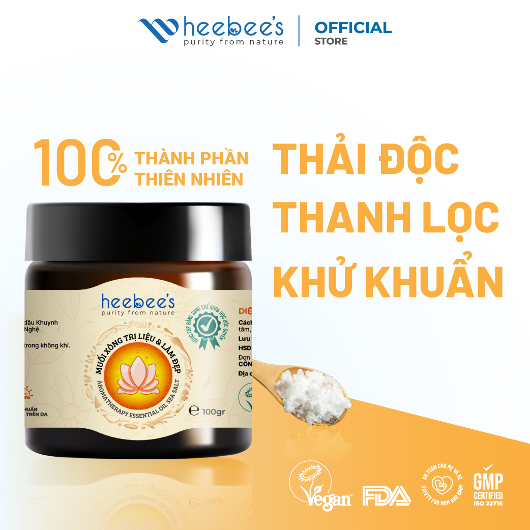 Muối Xông Thảo Dược GIải Cảm &amp; Làm Đẹp Heebee's 100G