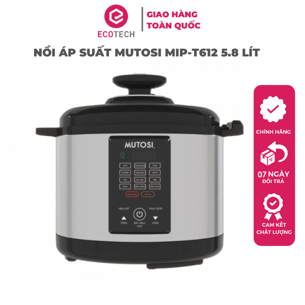 Nồi Áp Suất MUTOSI MIP-T612 5.8 LÍT - Hàng Chính Hãng