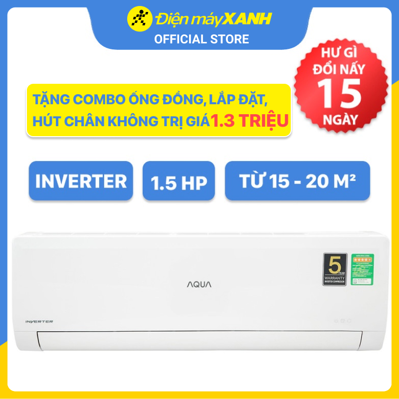 Máy lạnh Aqua Inverter 1.5 HP AQA-KCRV13WNZA - Hàng chính hãng