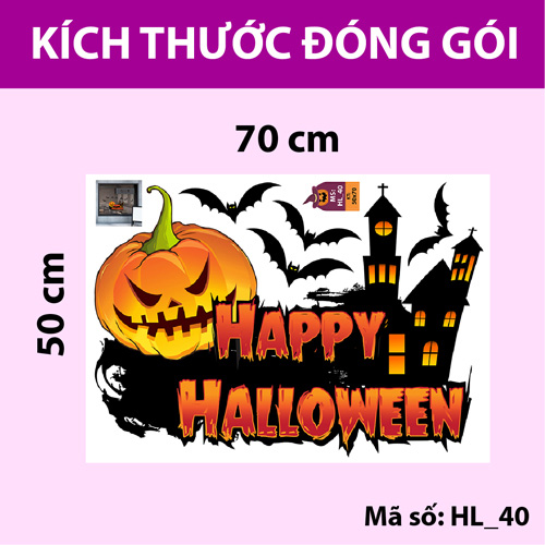 DECAL TRANG TRÍ HALLOWEEN COMBO SỐ 8