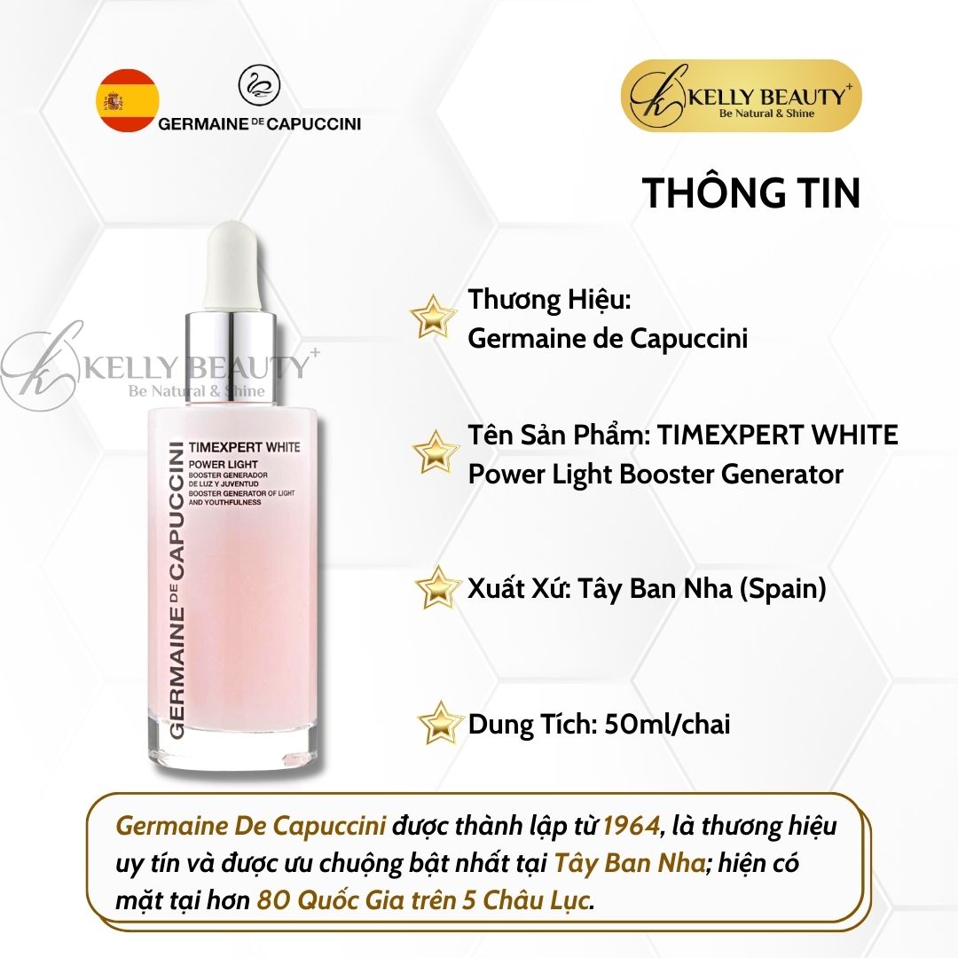 Tinh Chất Dưỡng Sáng Da Germaine TIMEXPERT WHITE Power Light - Thanh Lọc, Săn Chắc, Đàn Hồi Da | Kelly Beauty