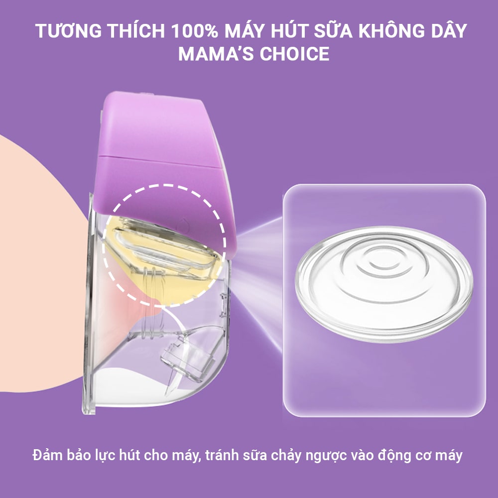 Van Chặn Sữa Máy Hút Sữa Không Dây Mama’s Choice Cloudie, Chất Liệu Silicone An Toàn Cho Mẹ và Bé