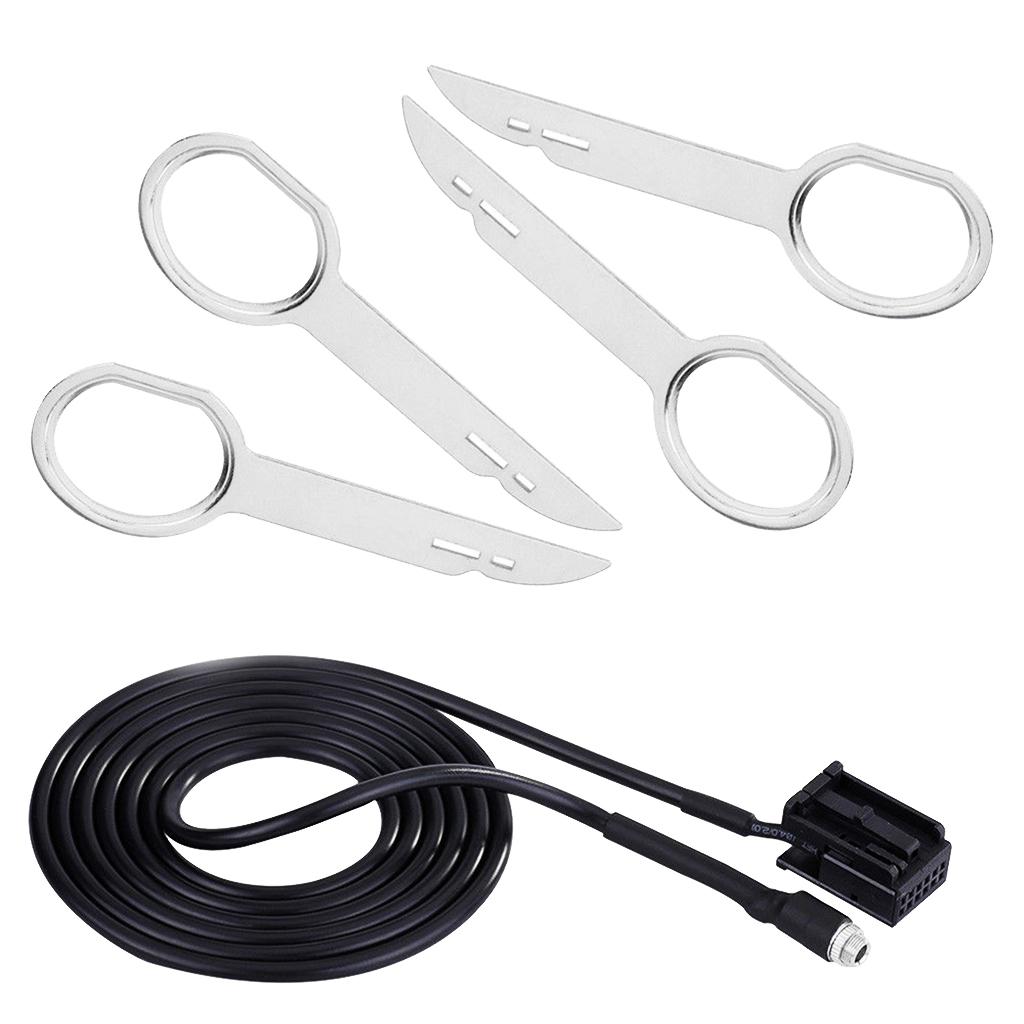 3.5mm Female AUX Audio Music Cable+Removal Keys