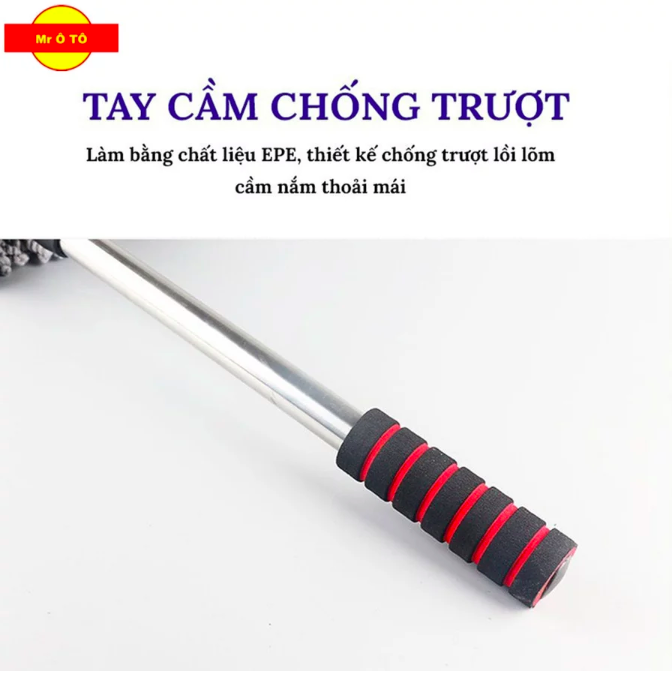 Chổi Rửa Xe Ô Tô Sợi Mềm Có Thể Điều Chỉnh Độ Dài Ngắn Tiện Lợi Phủi Bụi Nóc Xe Hơi Chuyên Dụng MR.ÔTÔ CDT001