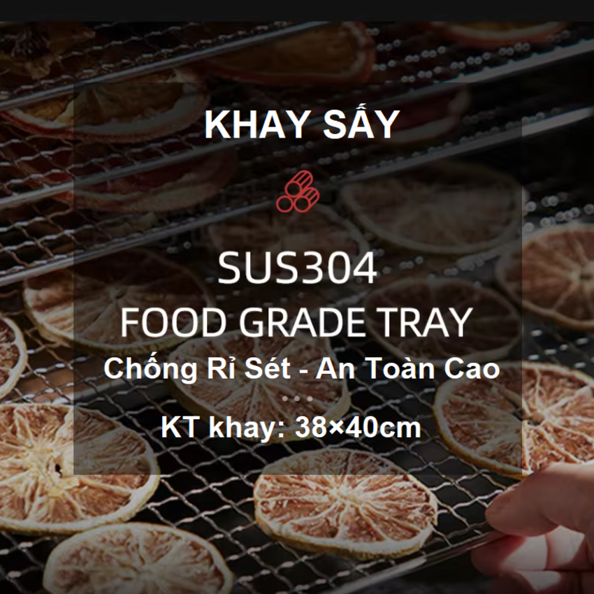 Máy sấy thực phẩm công nghiệp thương hiệu cao cấp AOSIDA SS-24H 24 khay - Dung tích 215L - Hàng Chính Hãng
