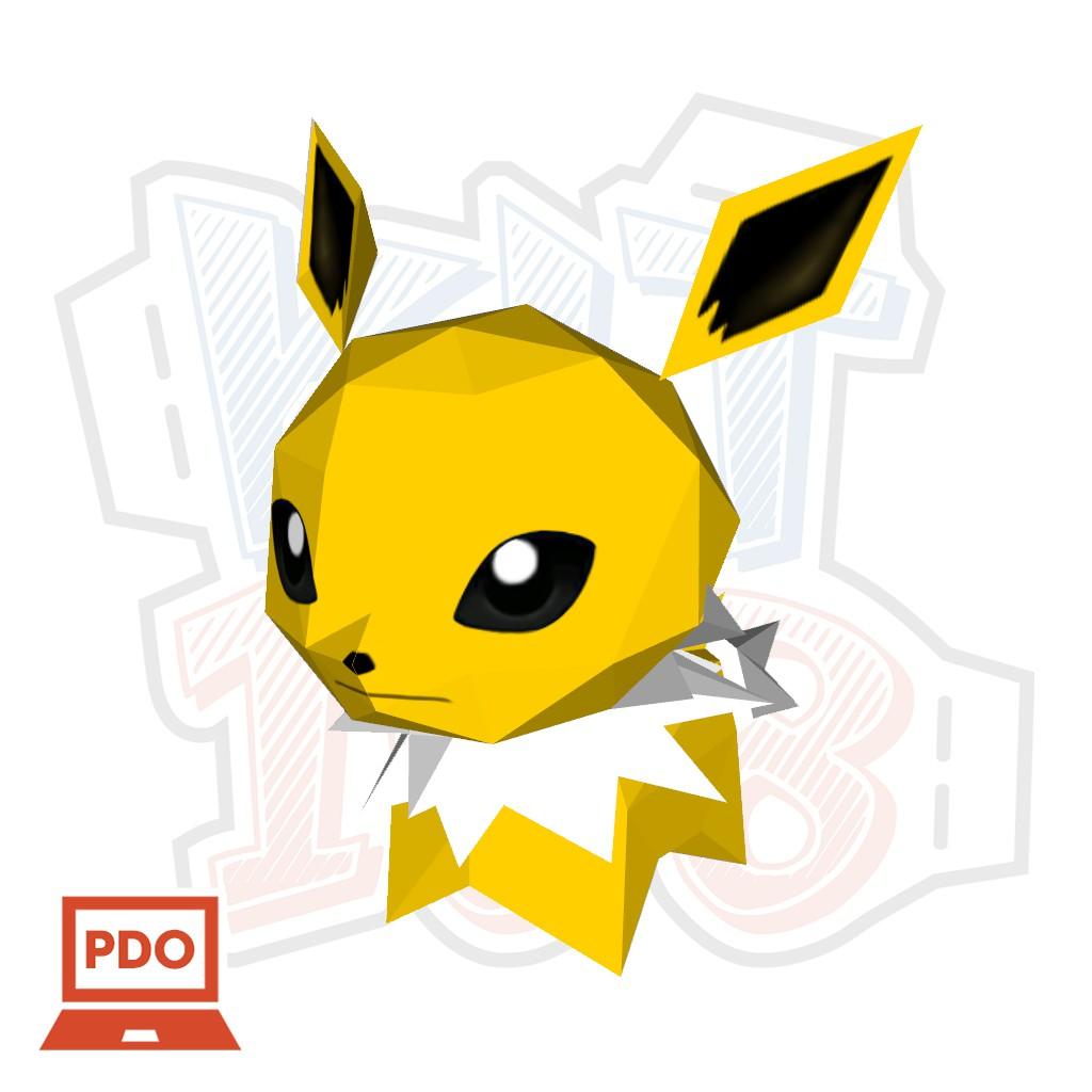 Mô hình giấy Anime Game Pokemon Jolteon Chibi