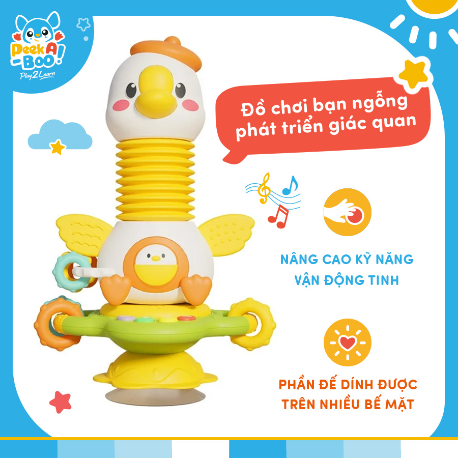 Đồ Chơi Bạn Ngỗng Phát Triển Giác Quan Kèm Âm Thanh PEEK A BOO PAB047