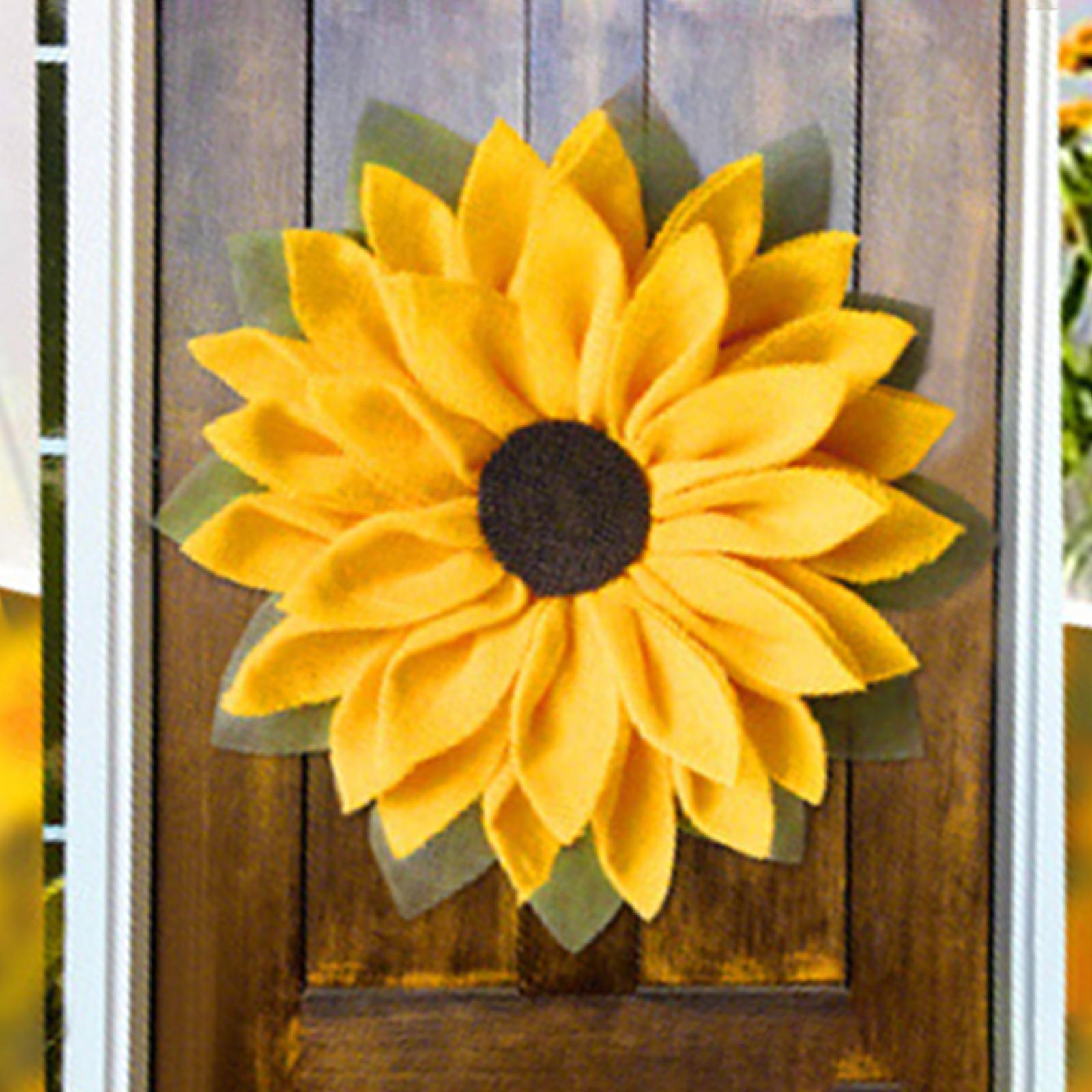 Sunflower Wreath Front Door Garland Spring Wreath for Christmas Indoor Yard