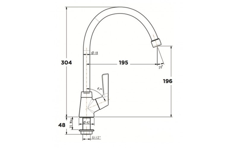 Vòi Bếp Lạnh American Standard WF-T606