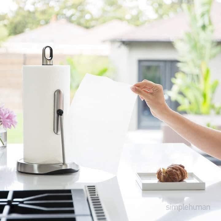 Dụng Cụ Để Giấy Ăn SimpleHuman, Chất Liệu Thép Không Gỉ Bền Đẹp, Chân Đế Chống Trượt, Nhập Đức