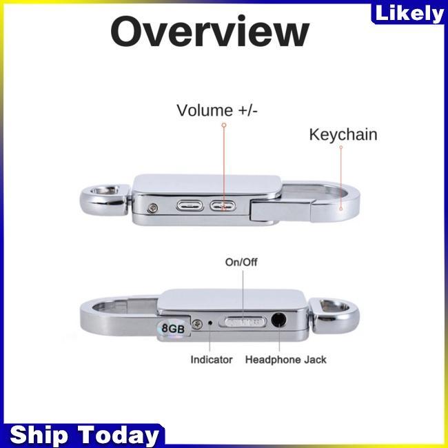 Máy Ghi Âm ly S20 + Dạng Móc Khóa Giảm Tiếng Ồn Hd
