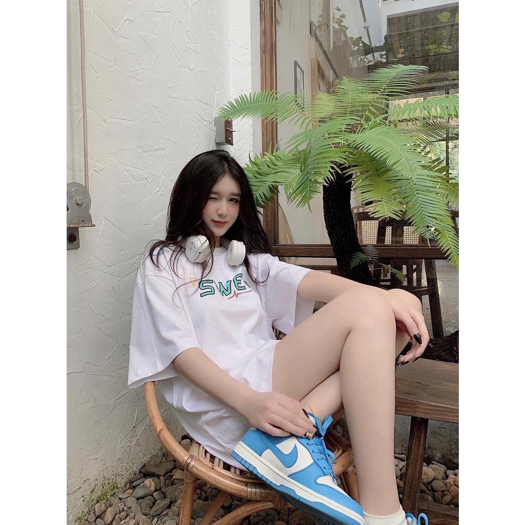 Áo Thun Local Brand Swe Logo Nam Nữ Tay Lỡ Unisex Full Mạc