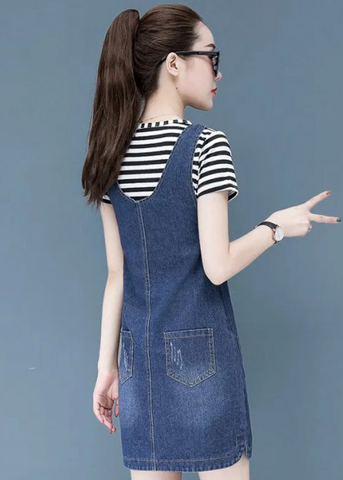 Đầm Yếm Jeans Nữ Cách Điệu D790