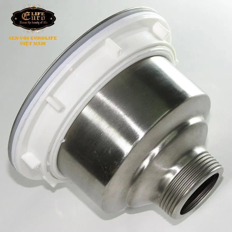 Bầu xi phông chậu rửa chén Inox SUS 304 110mm Eurolife EL-BXC110