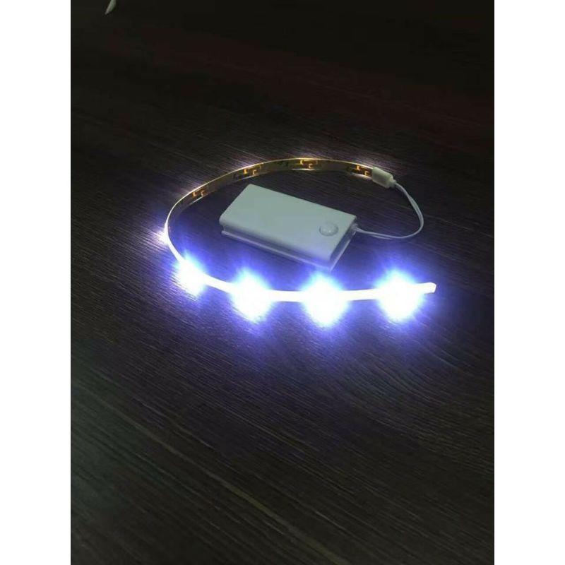 Bộ 2 dây đèn led gắm gầm giường xài pin AAA - Đèn led dán tủ quần áo dán ngăn kéo - Combo 2 dây led treo nhà bếp đa năng