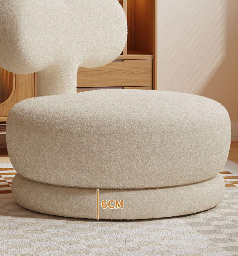 Ghế sofa đơn Low Chair bọc vải long cừu cao cấp Tundo HSDCT-08